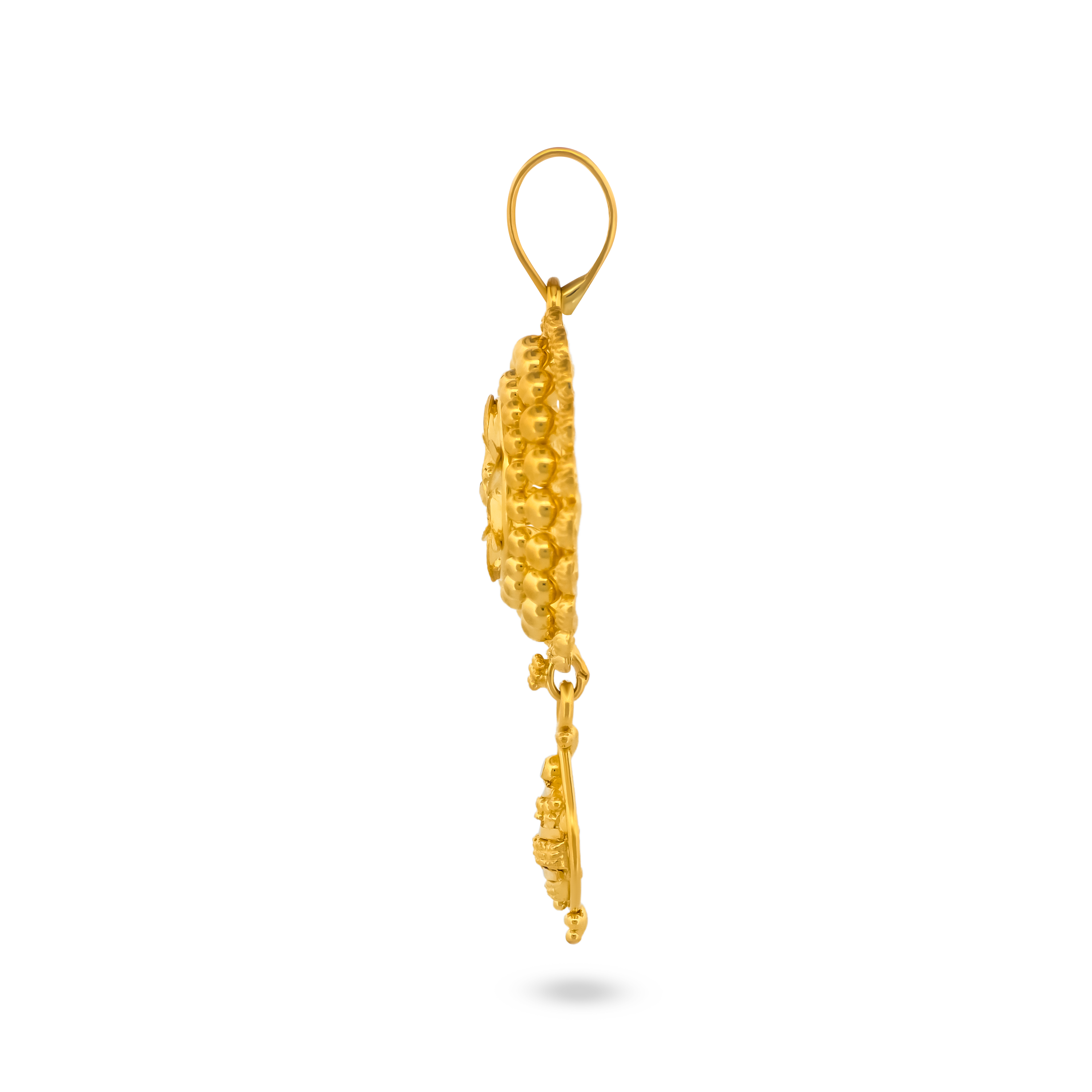 22K Gold Floral Dangling Pendant