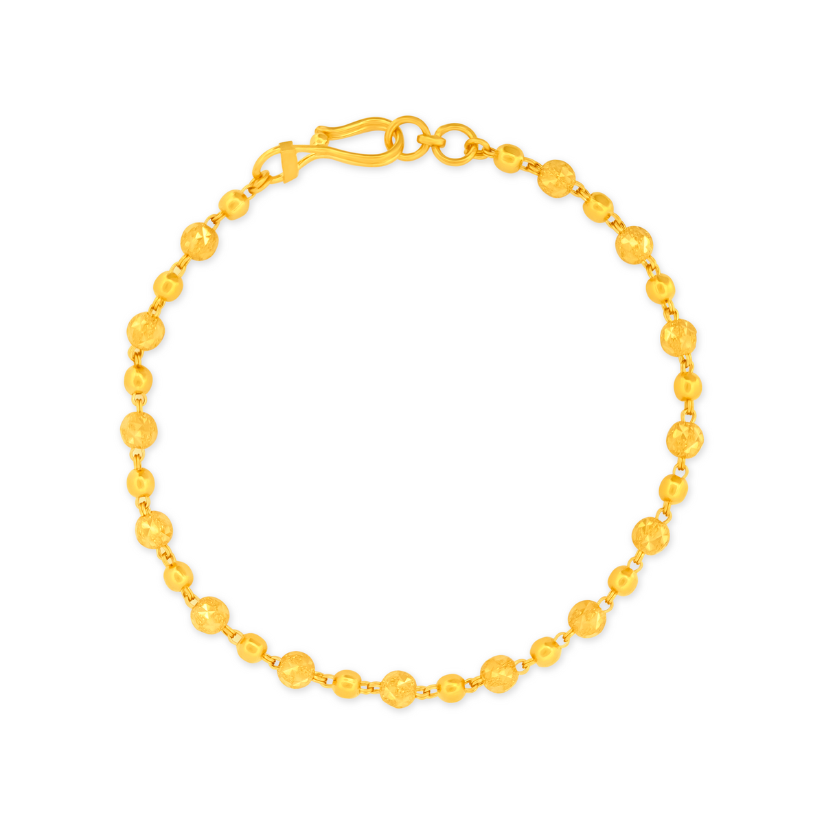 22K Gold Shimmer Bead Bracelet