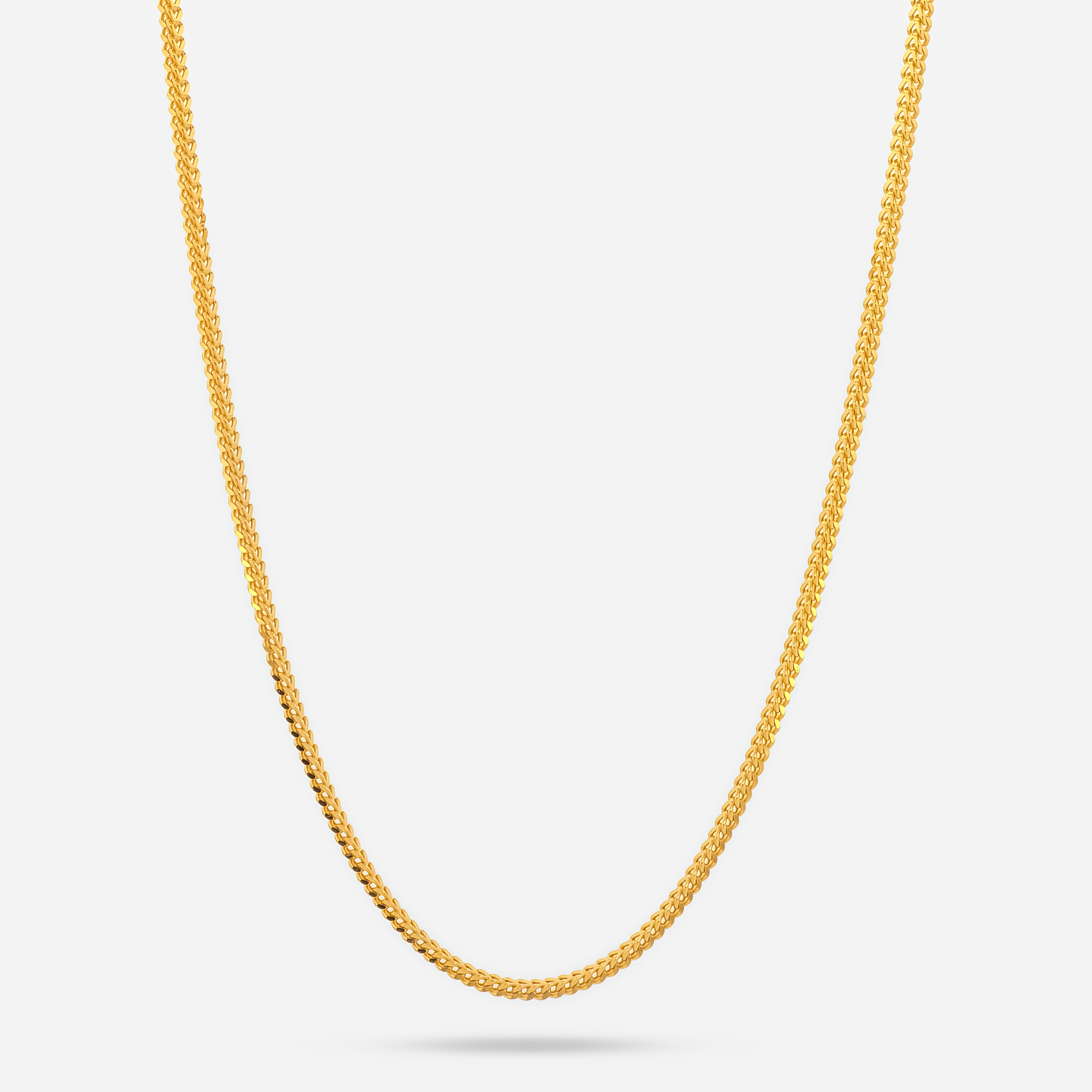 22K Gold Franco FoxTail Chain - 20"