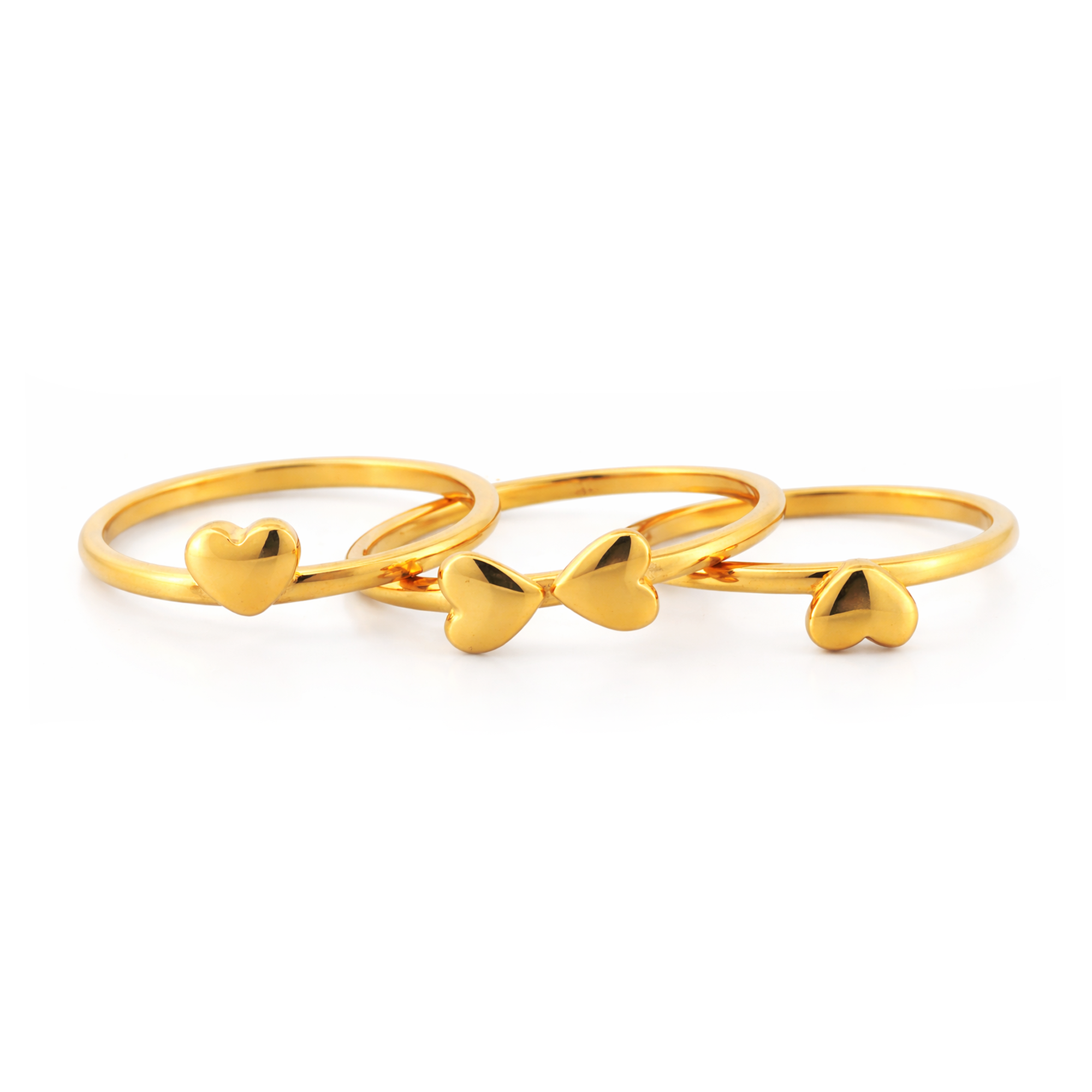 22K Gold 3 Layered Floral Ring