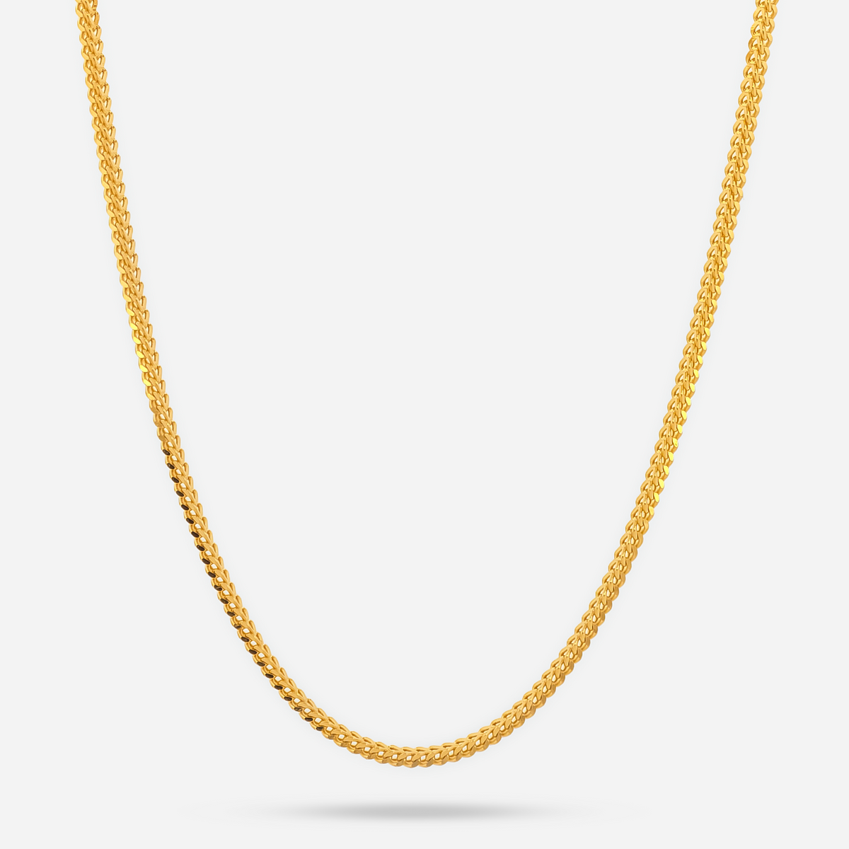 22K Gold Franco FoxTail Chain - 20"