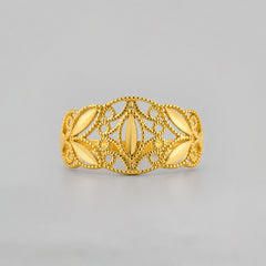 22K Gold Filigree Oval Ring