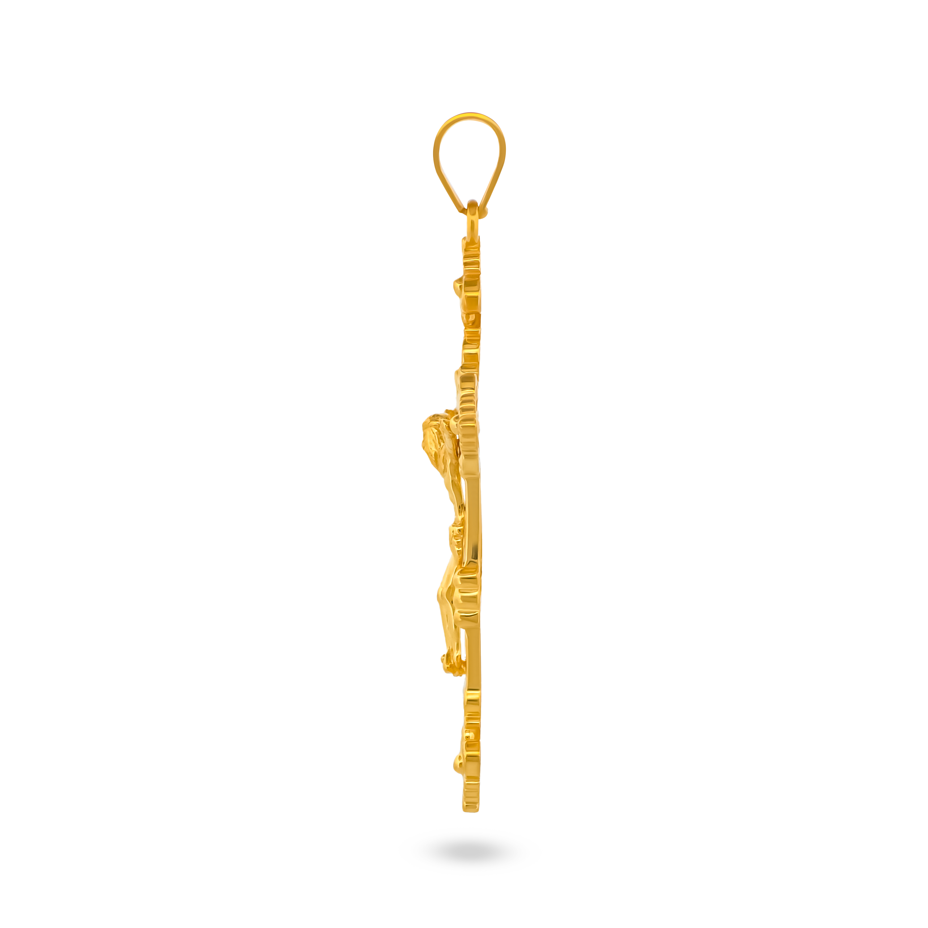 22K Gold Cross Christ Pendant