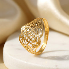 22K Gold Openwork Mesh Ring