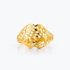 22K Gold Openwork Mesh Ring