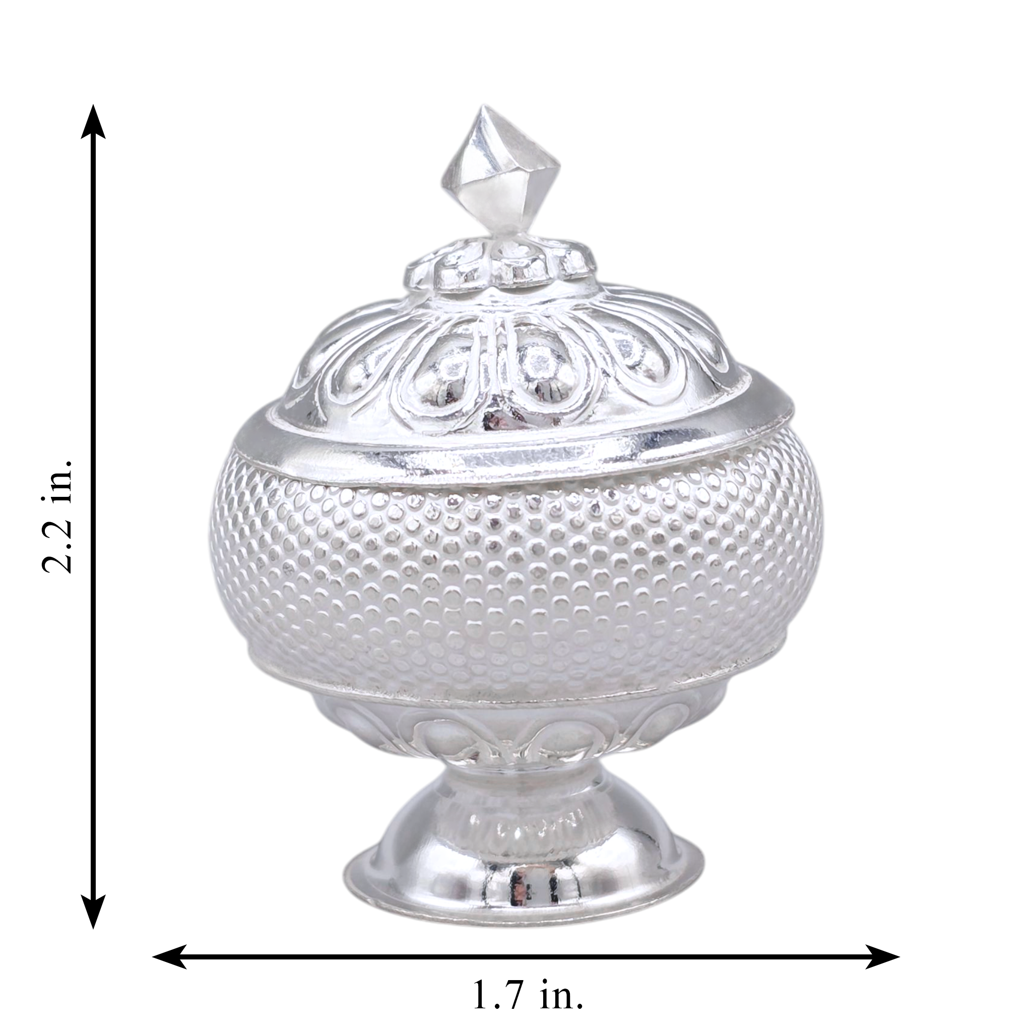 Silver Elegant Kumkum Box