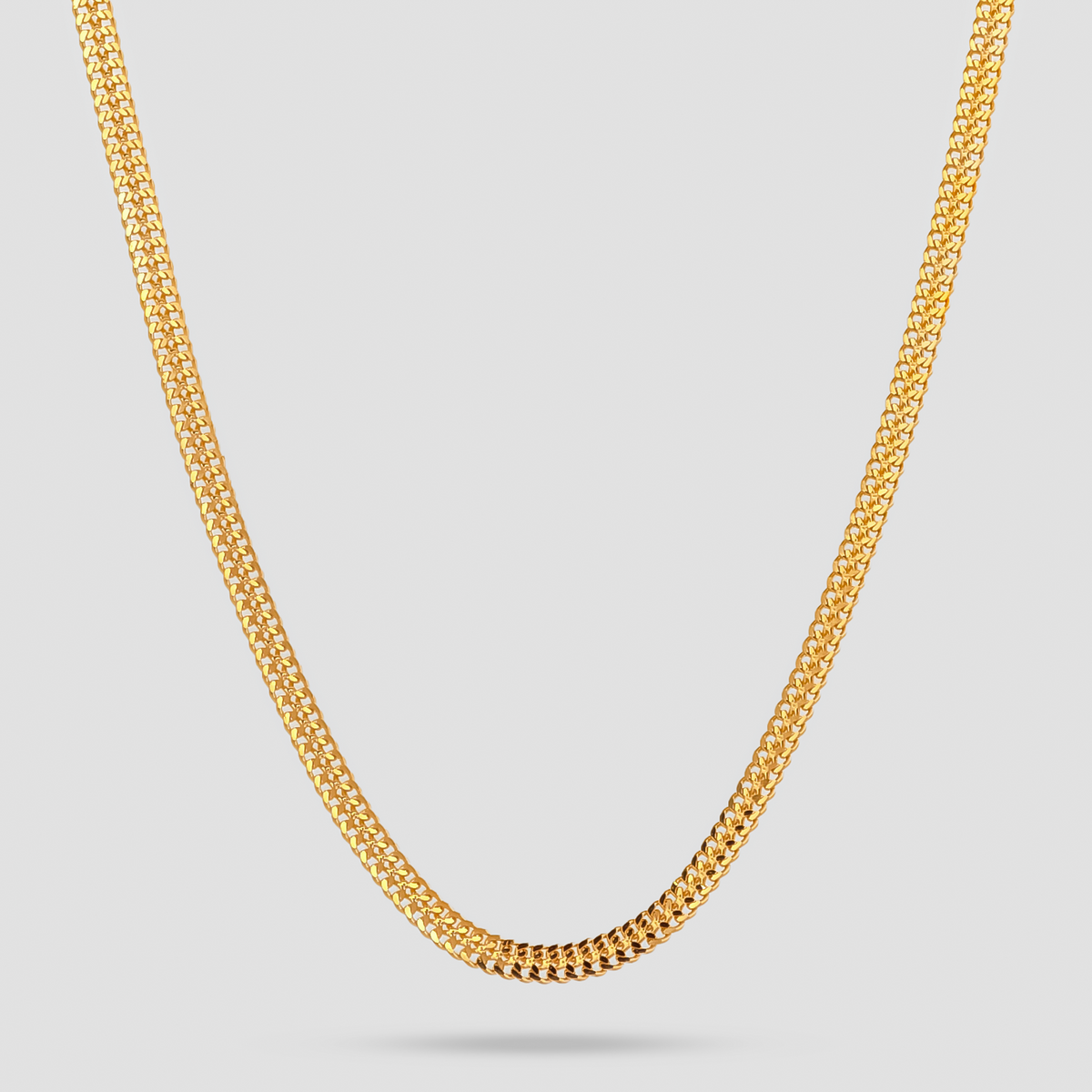 22K Gold Flat Chain - 14"