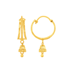 22K Gold Timeless Hoop Earrings
