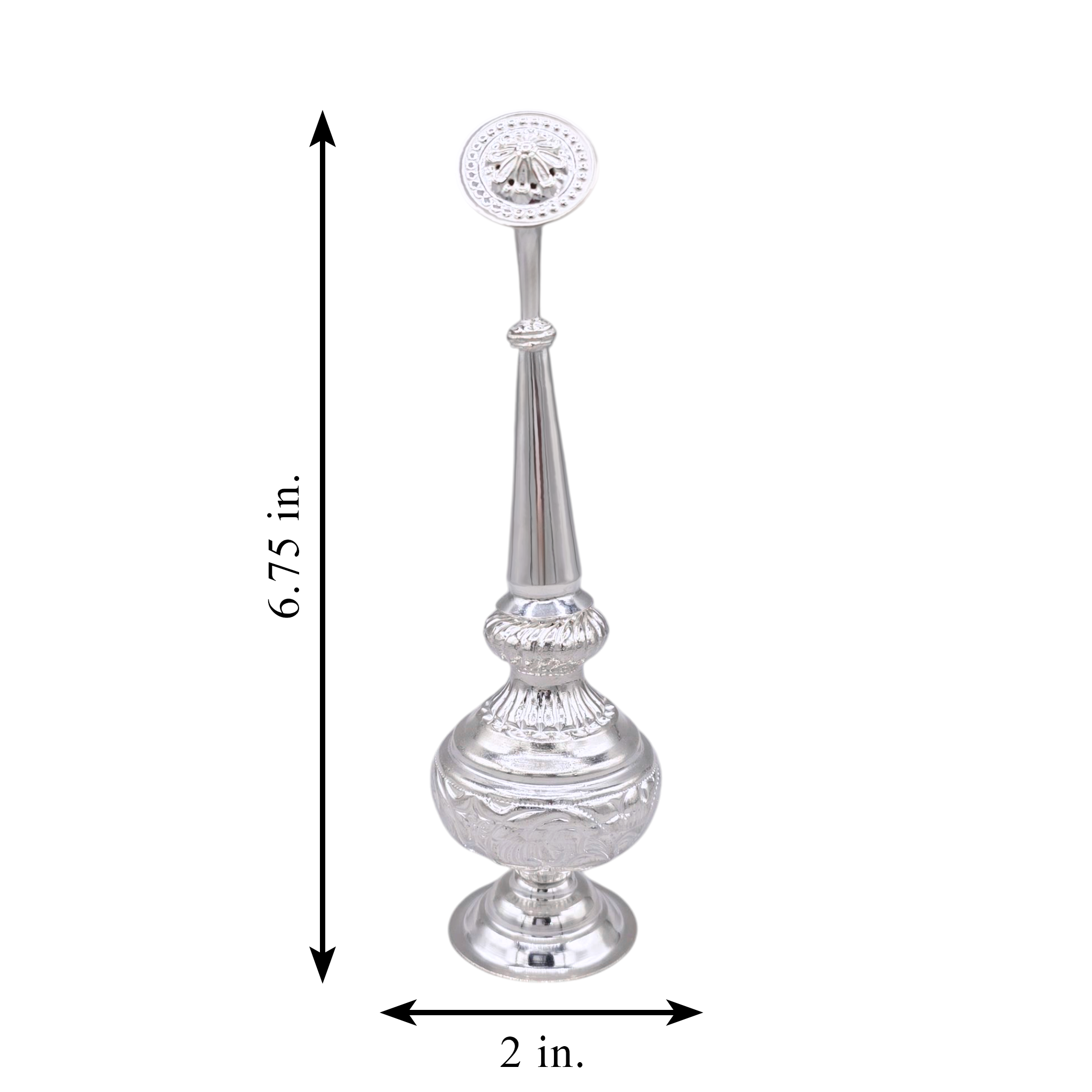Silver Elegant Rose Water Sprinkler - Gulab Pash
