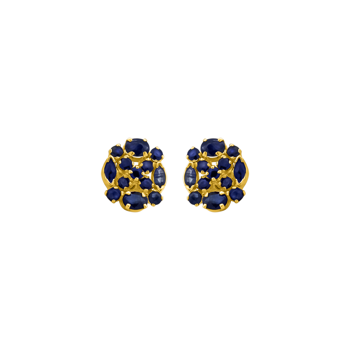 22K Gold Midnight Blossom Earrings