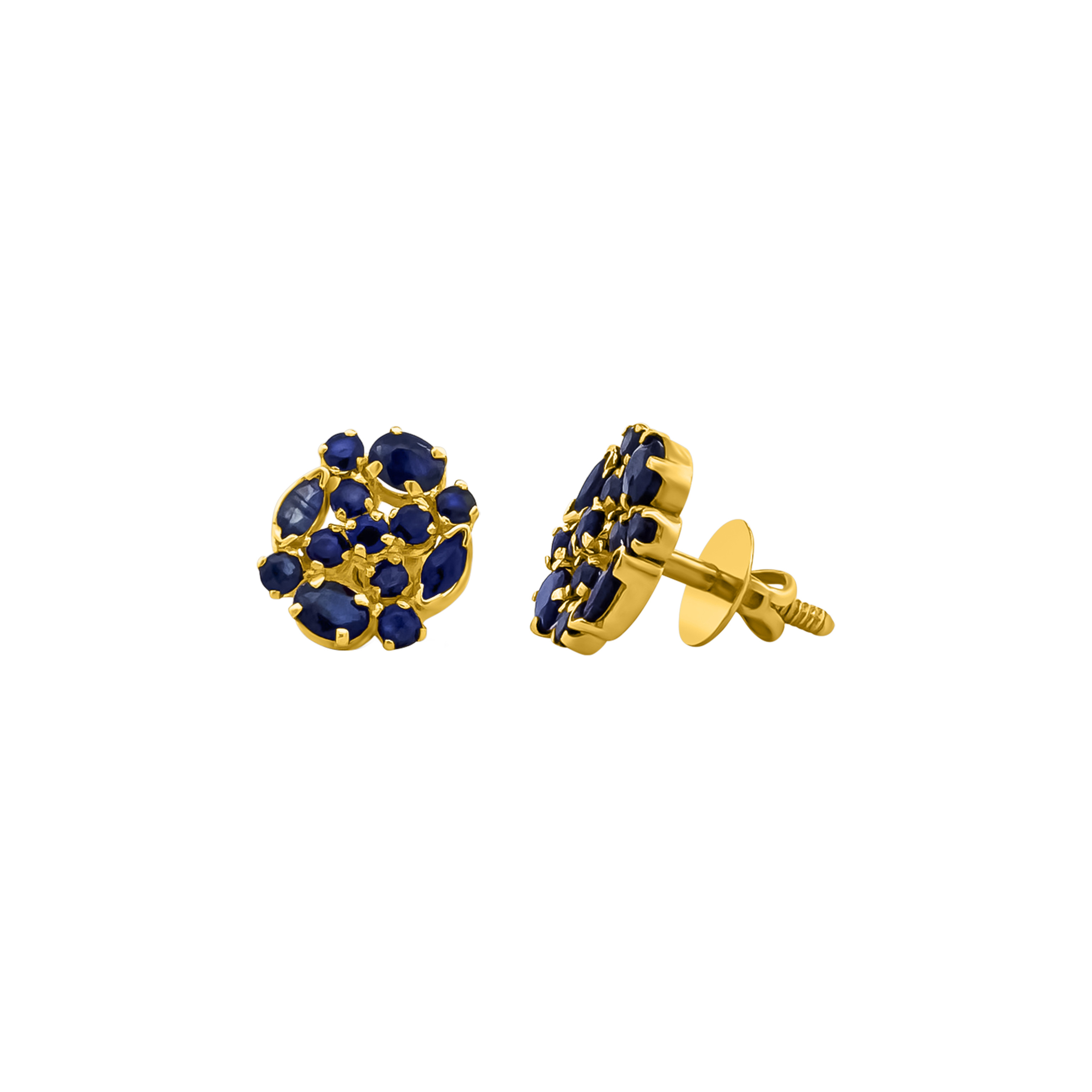 22K Gold Midnight Blossom Earrings