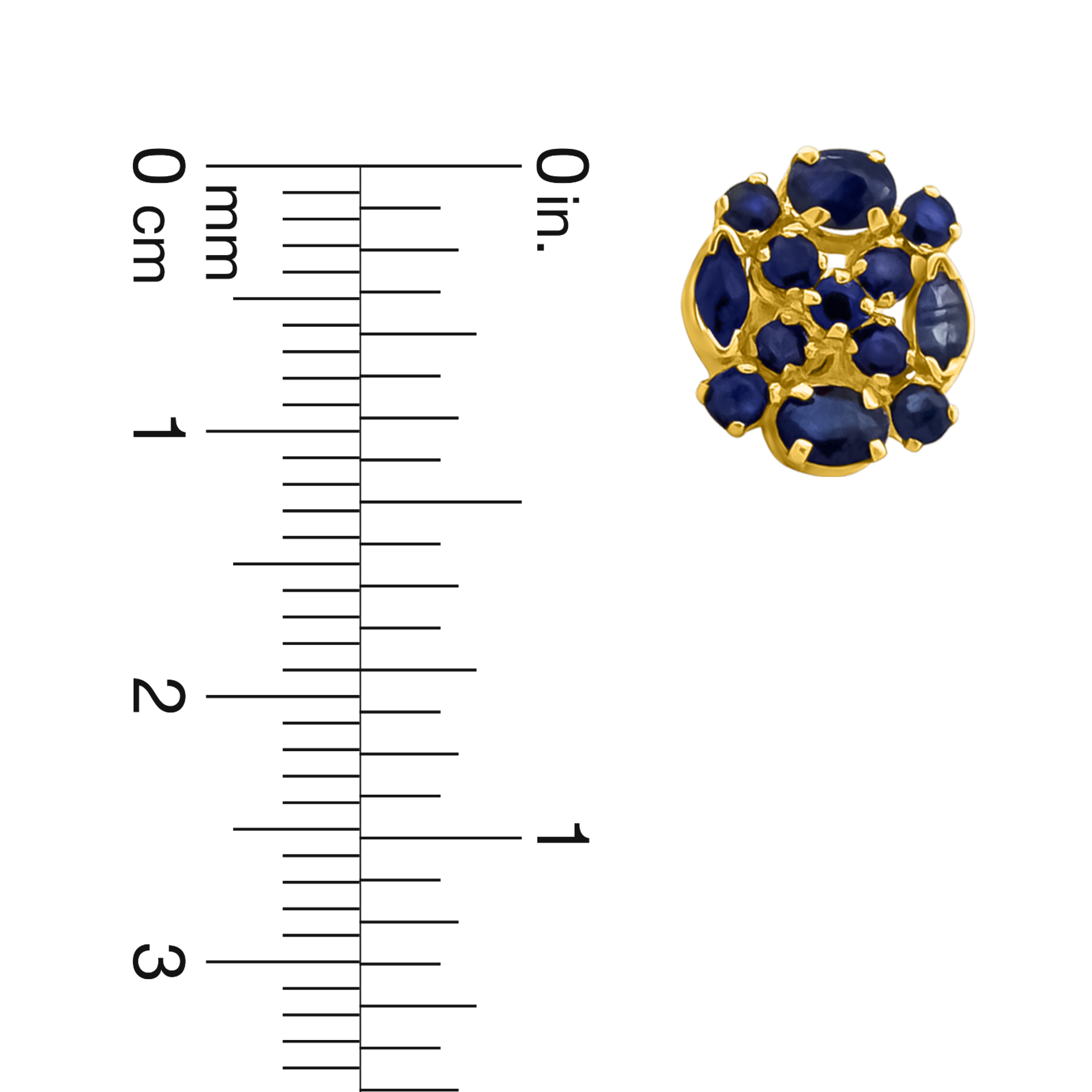 22K Gold Midnight Blossom Earrings