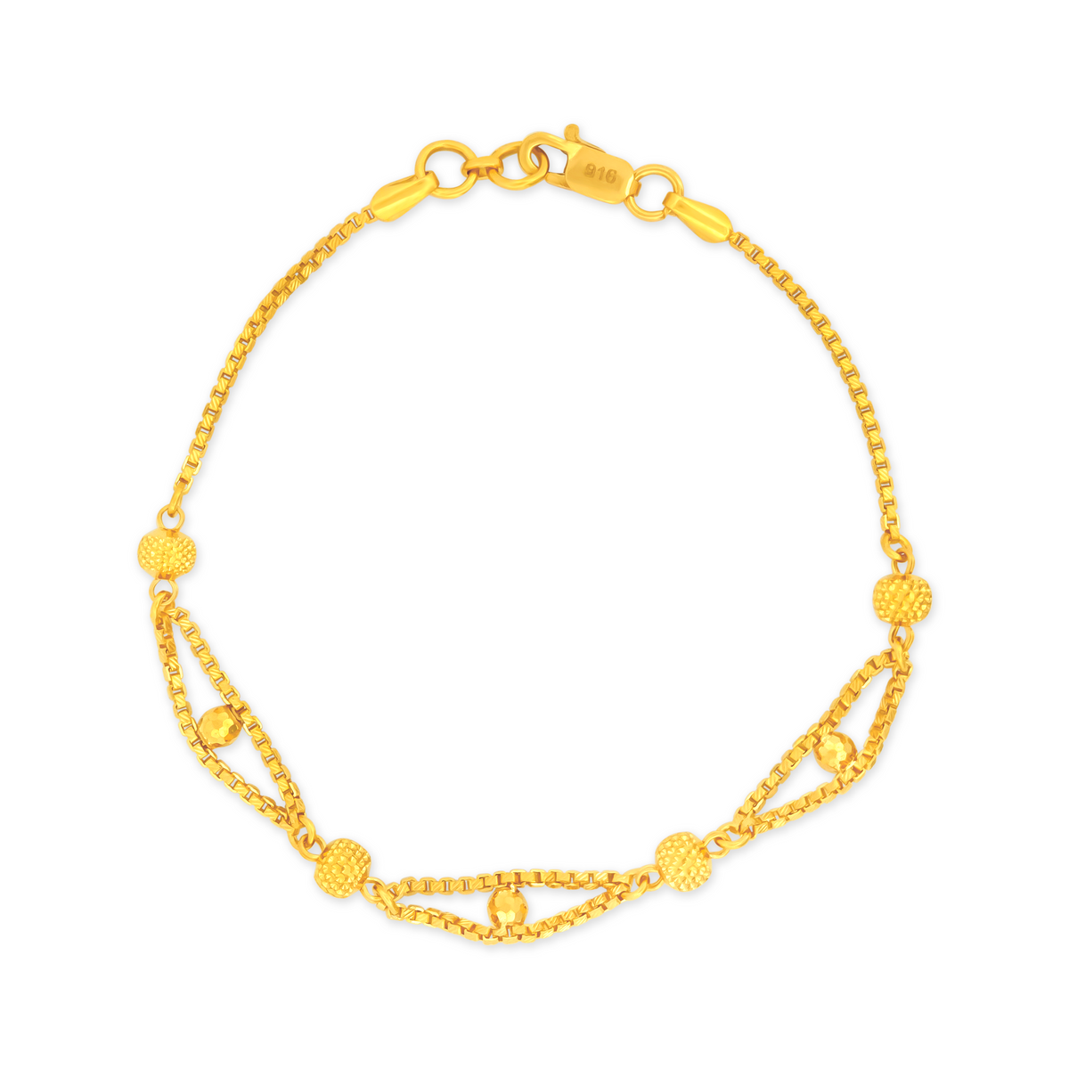 22K Gold Royal Double-Layer Bracelet