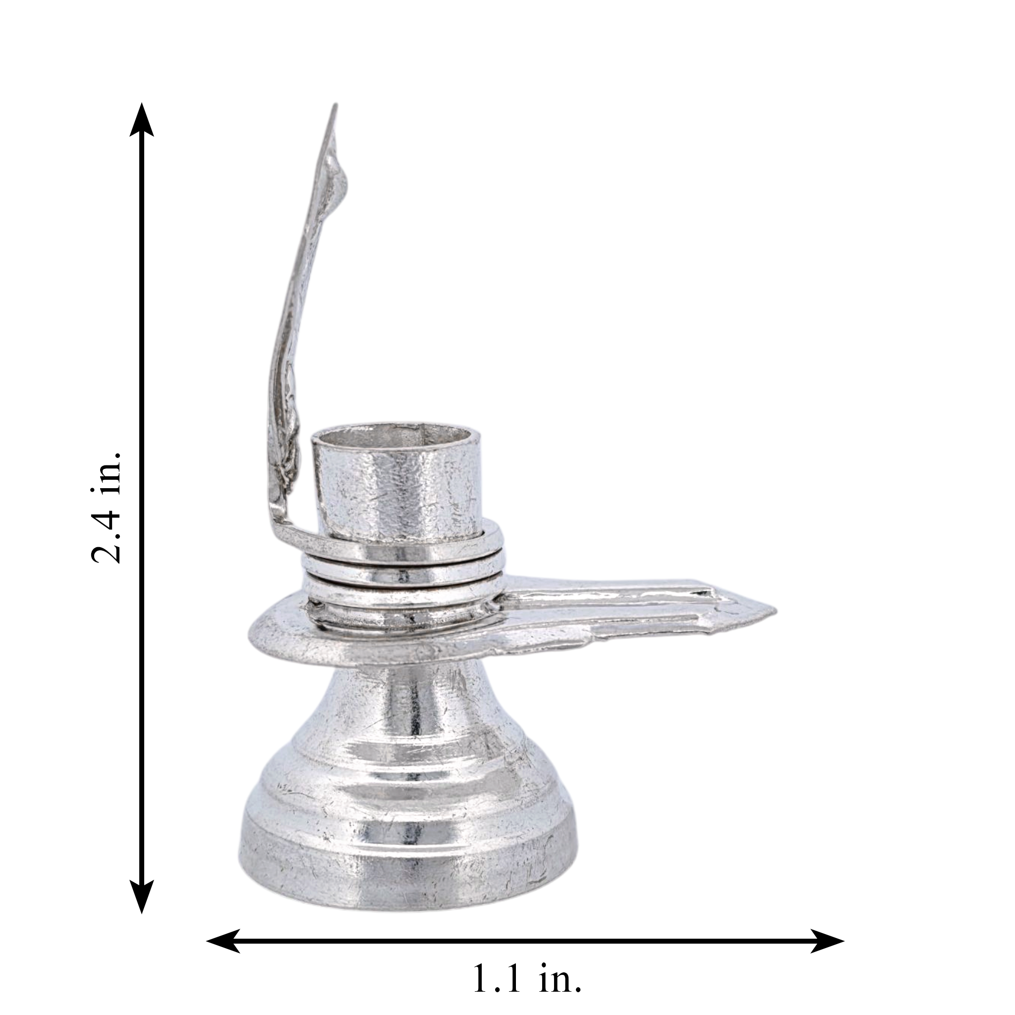 Silver Shiva Lingam Naga