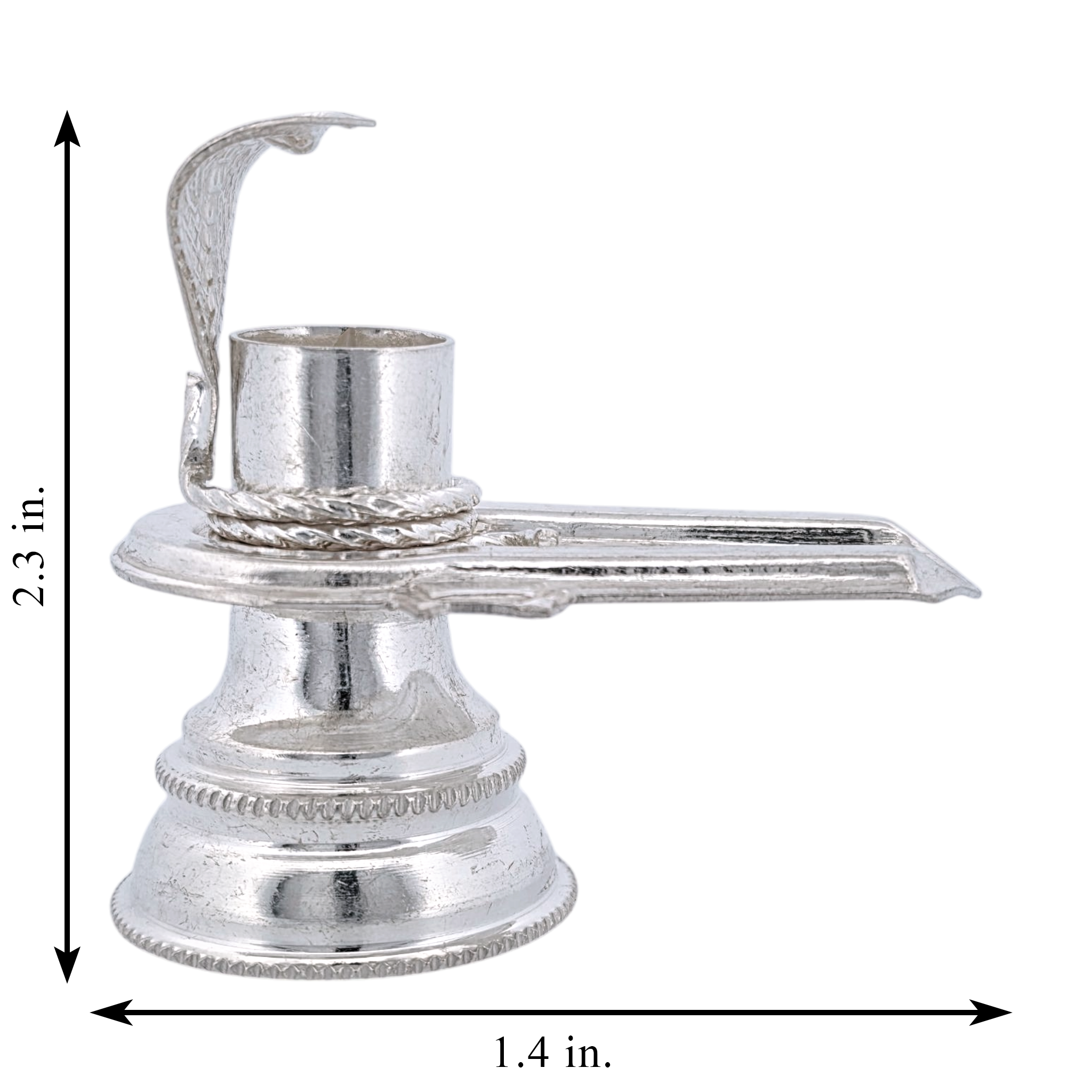 Silver Shiva Lingam Naga