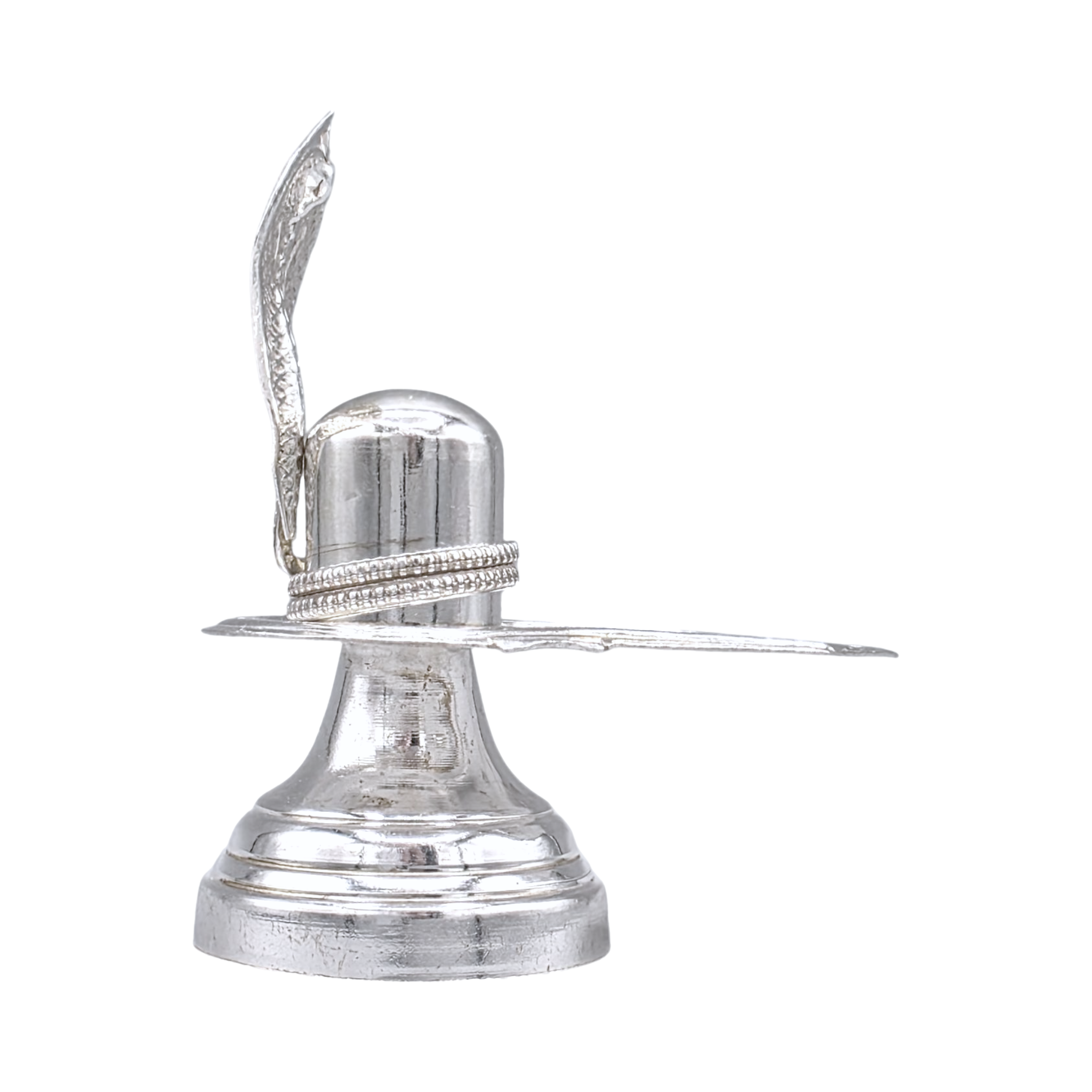 Silver Shiva Lingam Naga