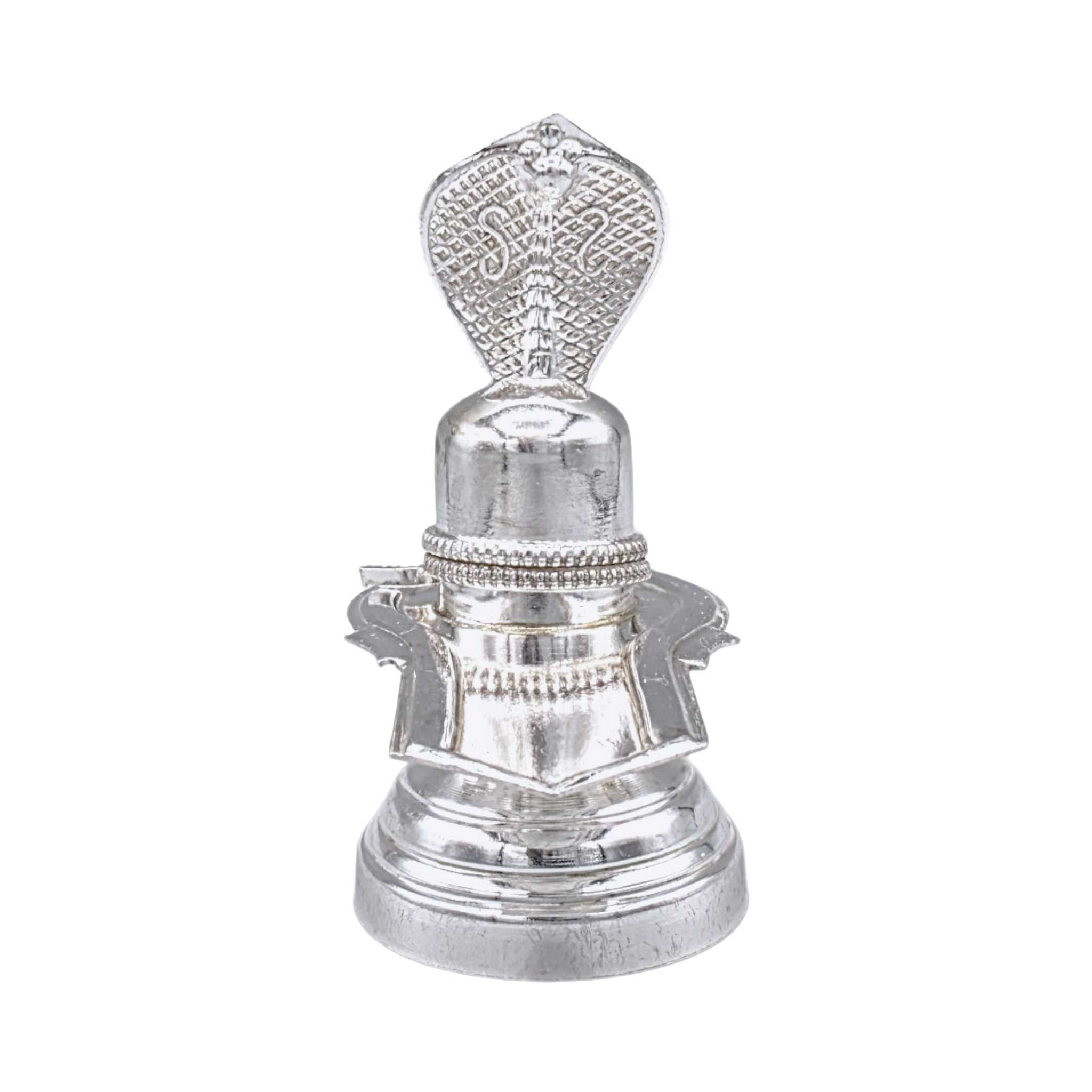Silver Shiva Lingam Naga