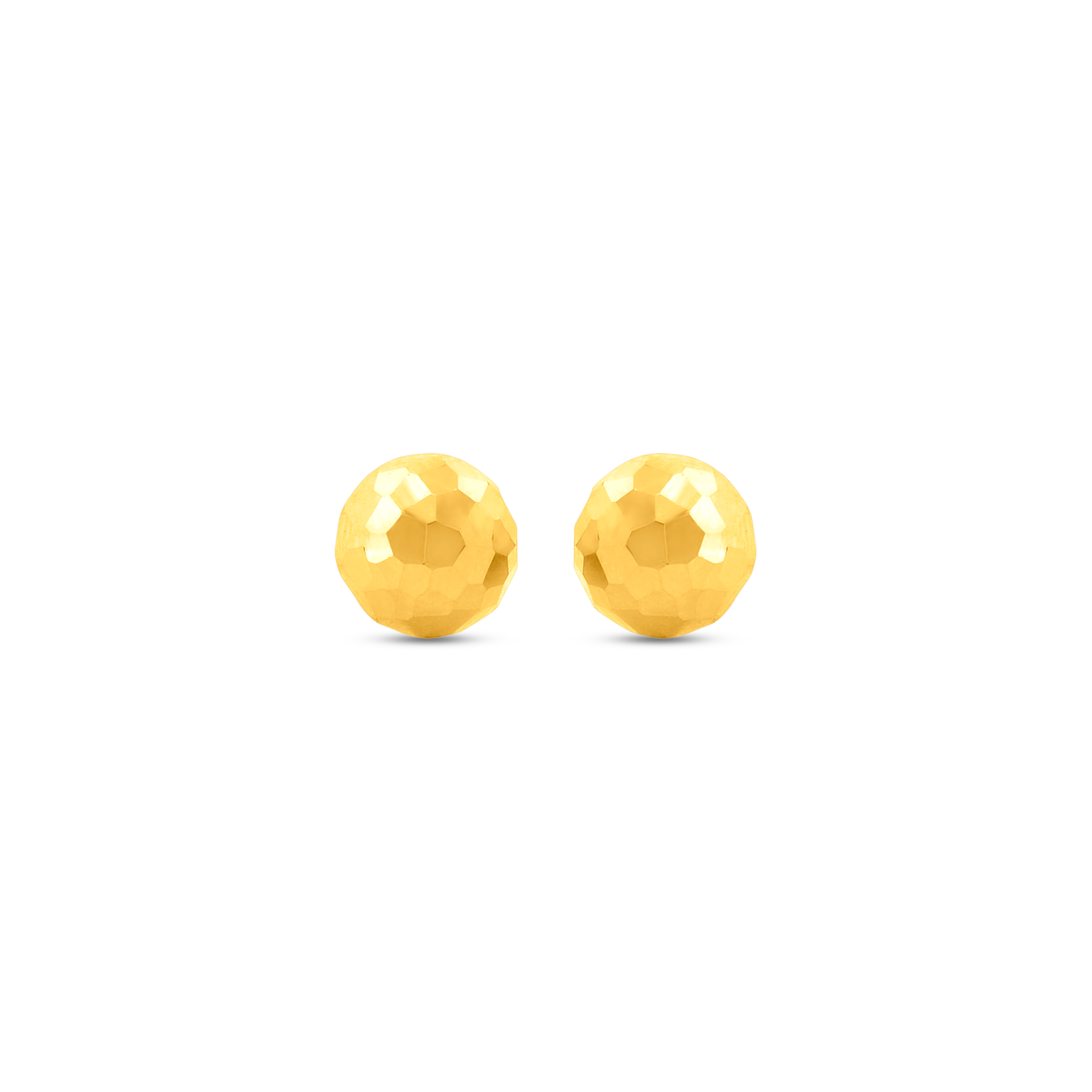 22K Gold Textured Stud Earrings