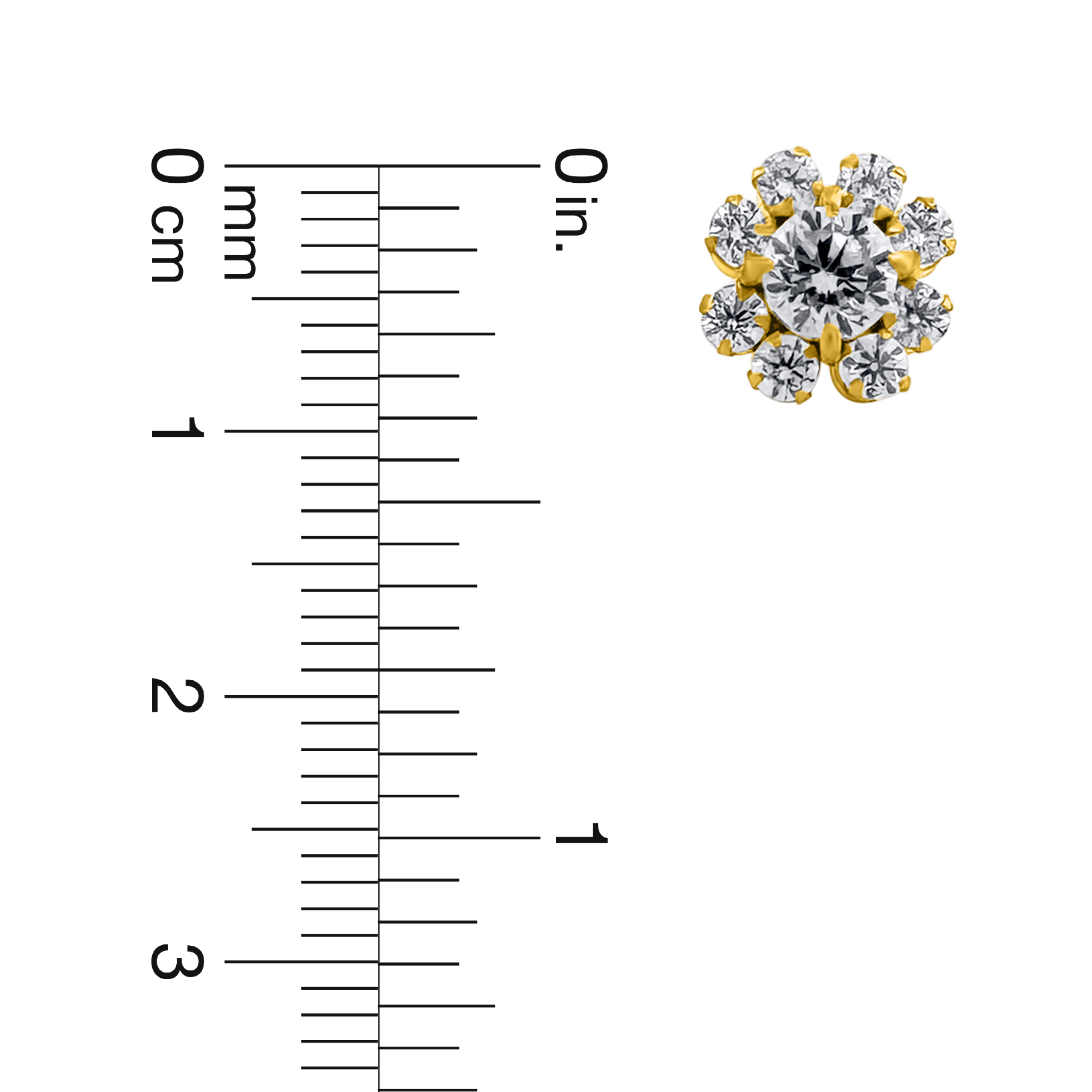 22K Gold Classic Floral Earrings