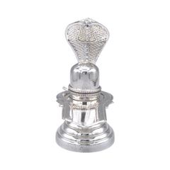 Silver Shiva Lingam Naga