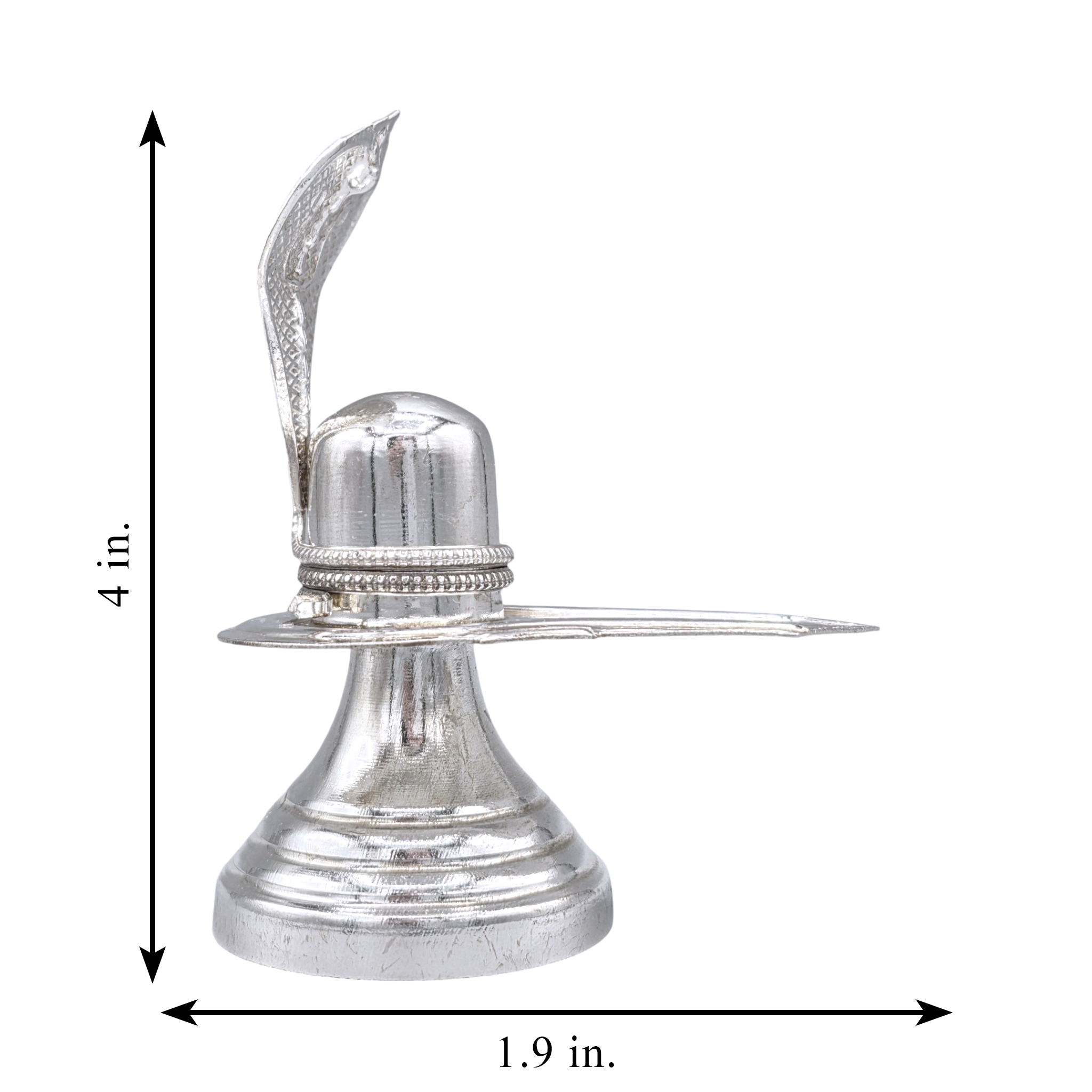 Silver Shiva Lingam Naga
