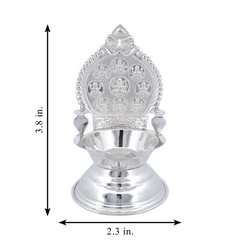 Silver Ashta Lakshmi/Kamakshi Oil Lamp