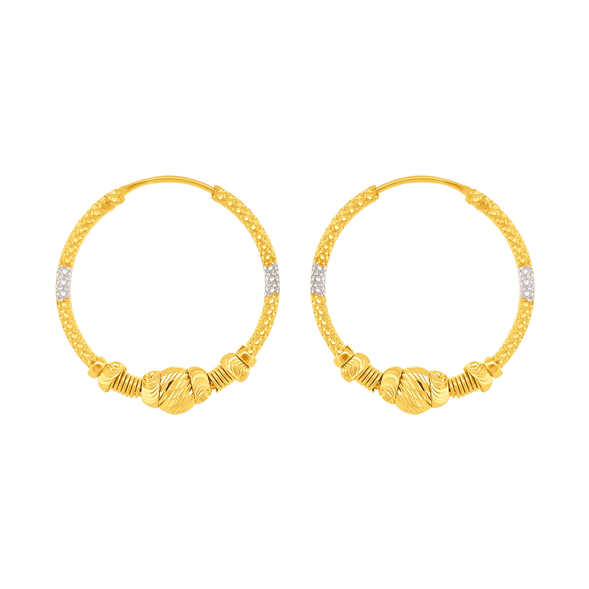 22K Gold Hoop Earrings