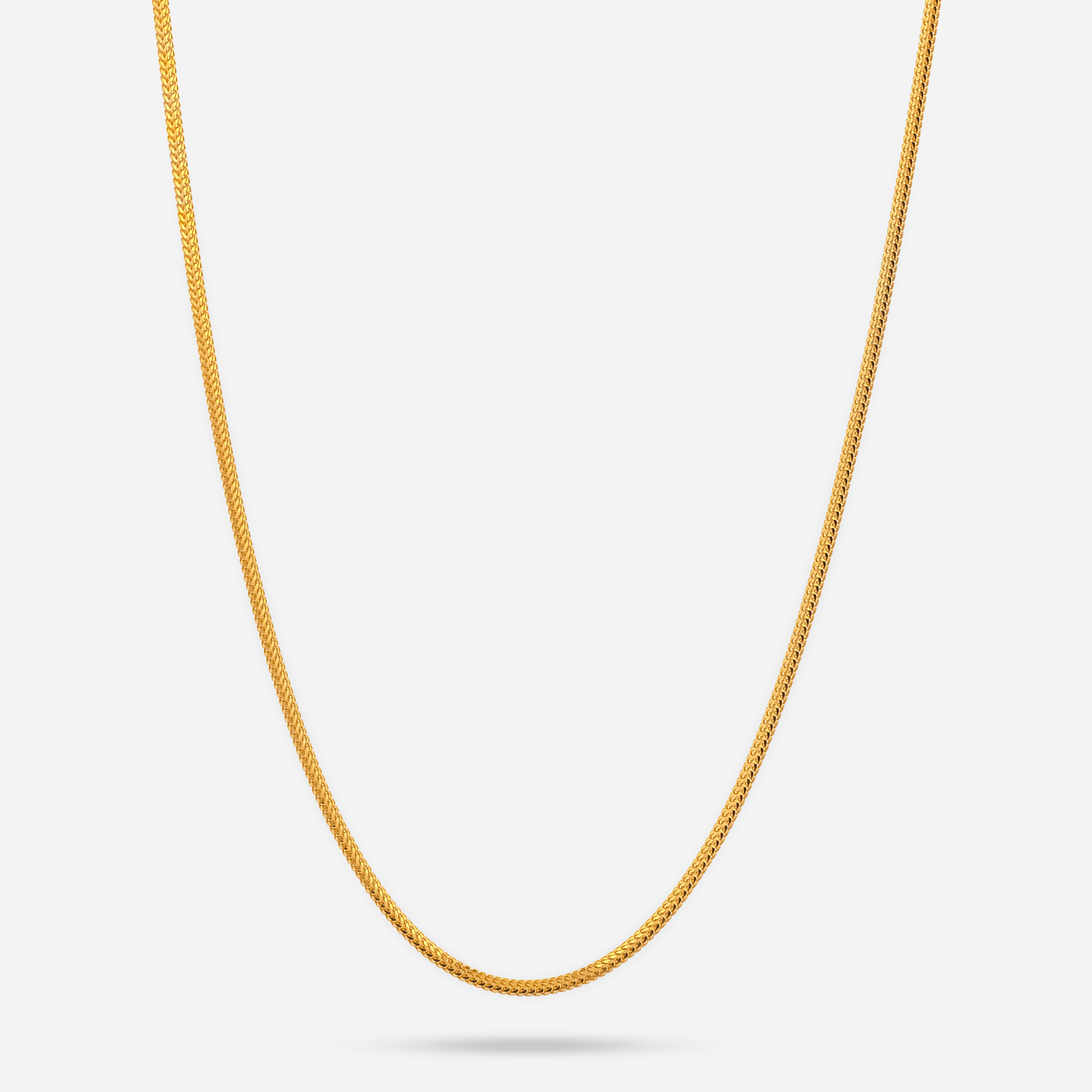 22K Gold Foxtail Dragon Chain - 14"