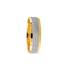 22K Gold Textured Wedding Band
