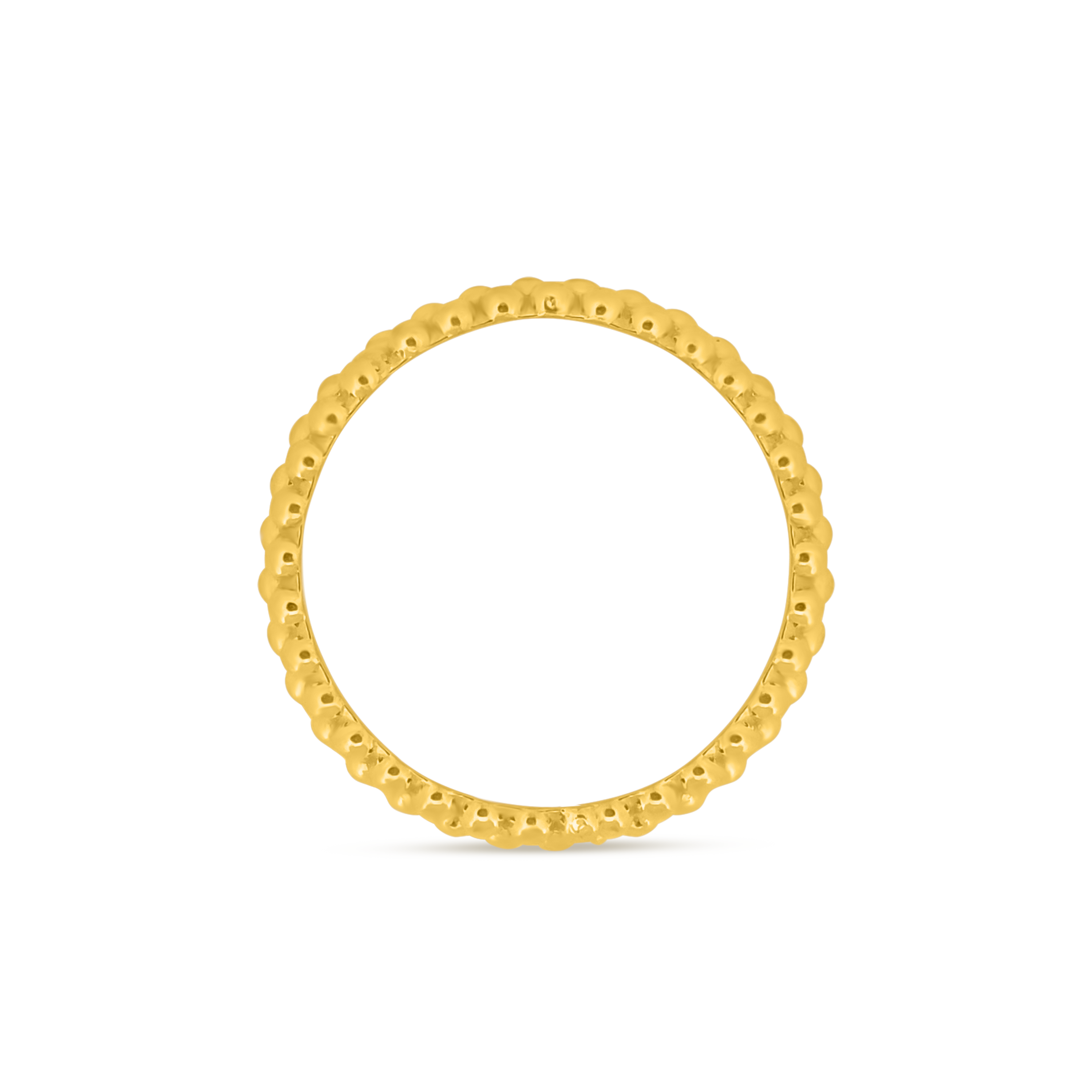 22K Gold Elegant Beaded Ring