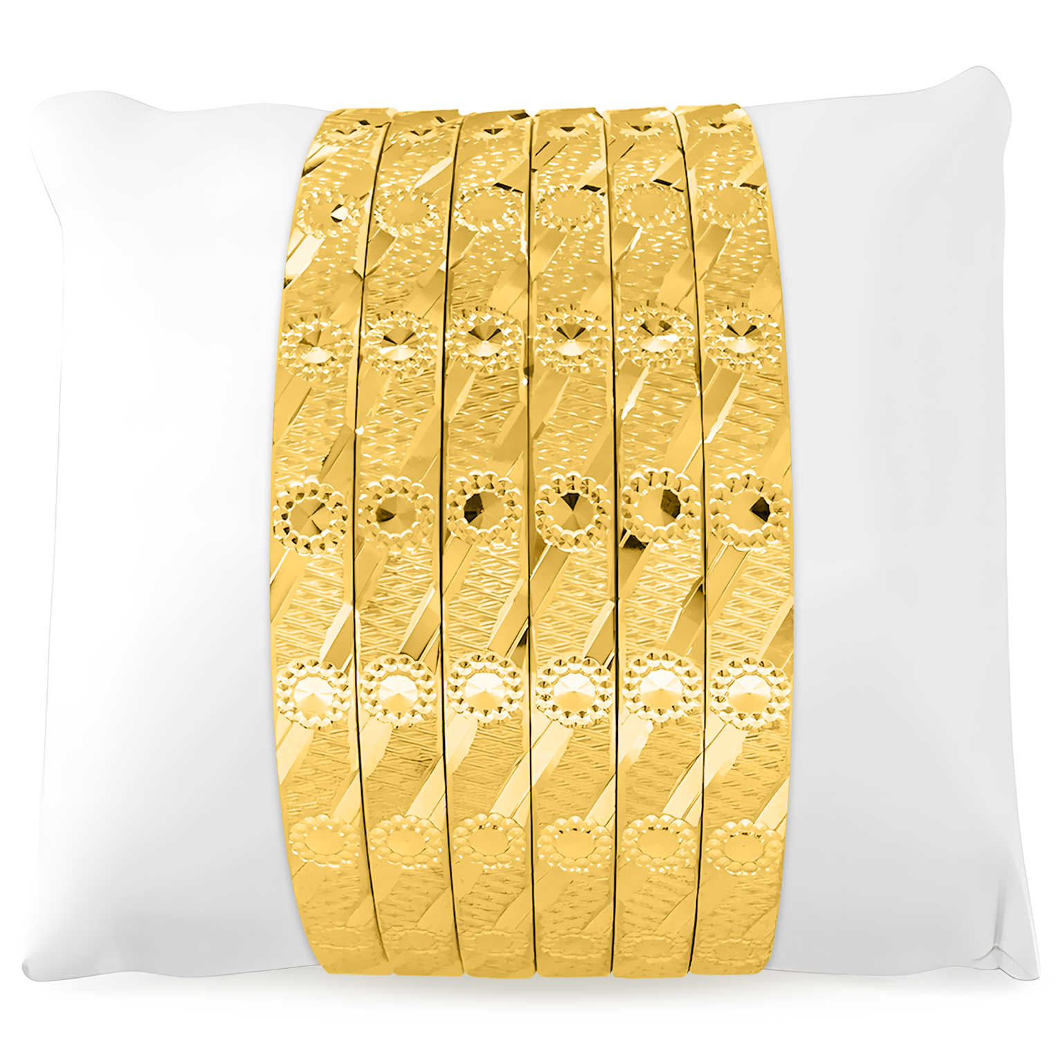 22K Gold Layer Bangles - Set of 2