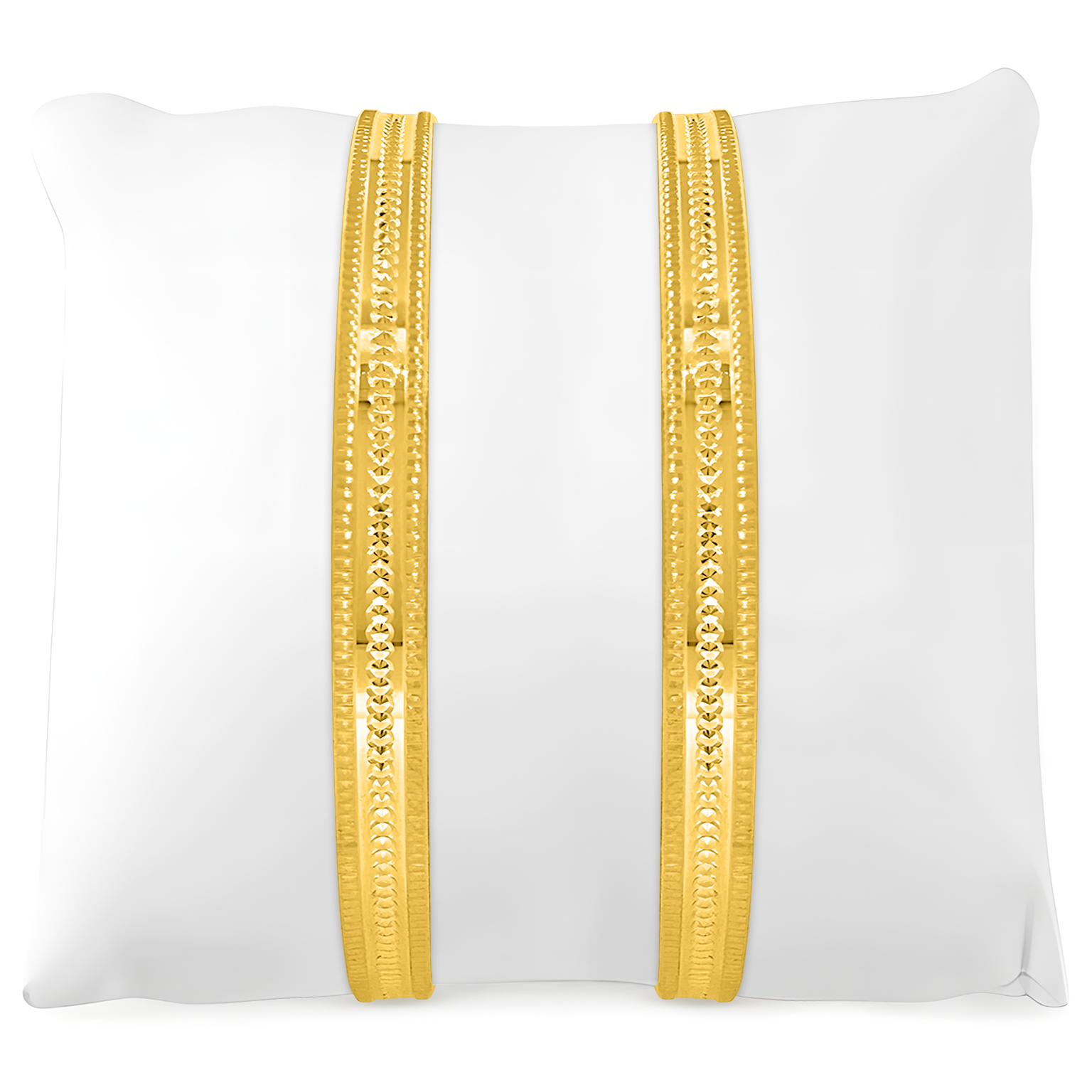22K Gold Dotshine Bangles - Set of 2