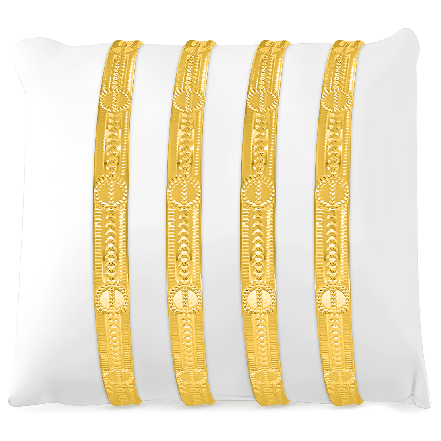 22K Gold Designer Bangles - Set of 2