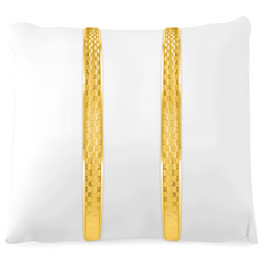22K Gold 3d Texture Bangles - Set of 2