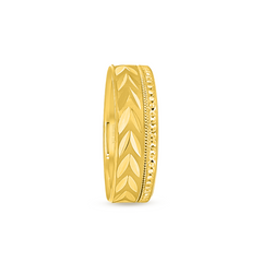 22K Gold Leaf Wedding Band
