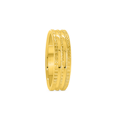 22K Gold Line Wedding Band