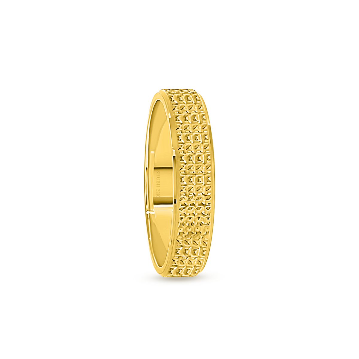 22K Gold Dots Design Wedding Band