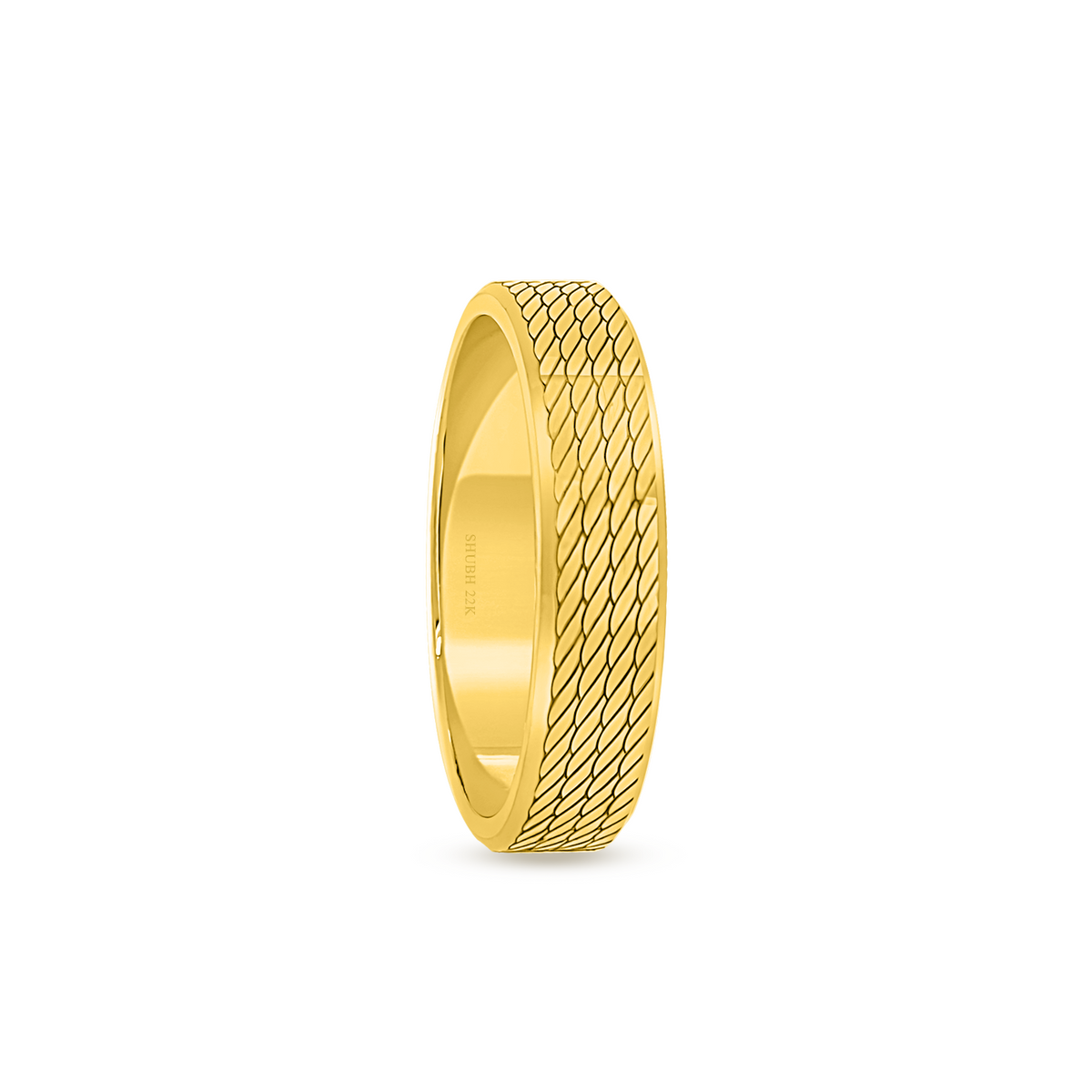 22K Gold Rope Wedding Band