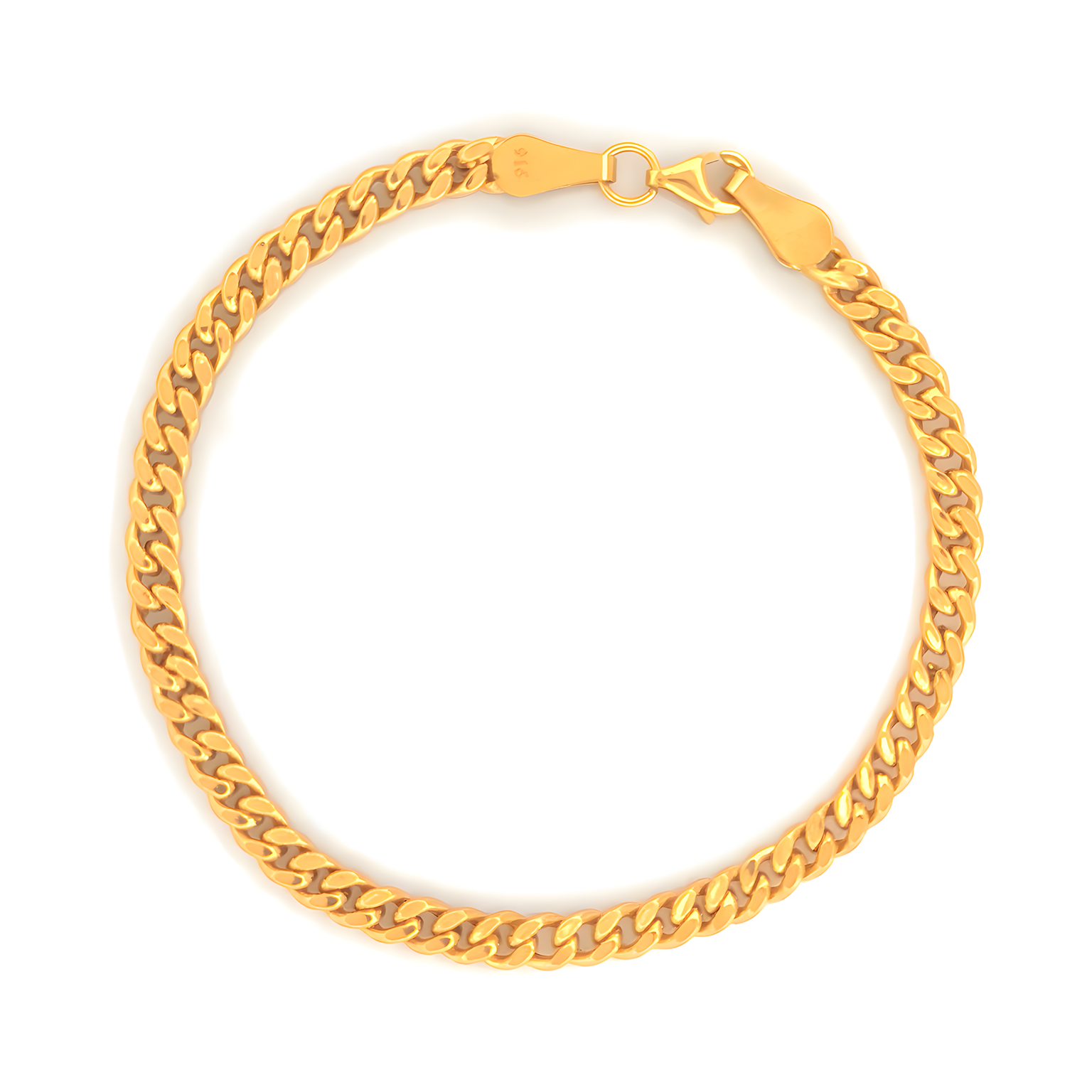 22K Gold Chain Bracelet Lite Cuban