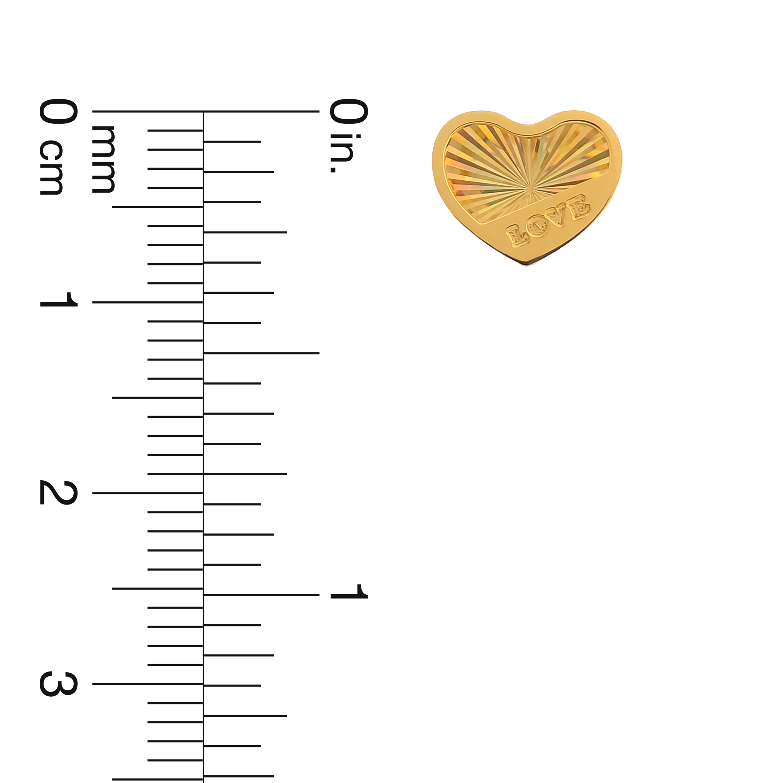 22K Gold Rainbow Love Earrings