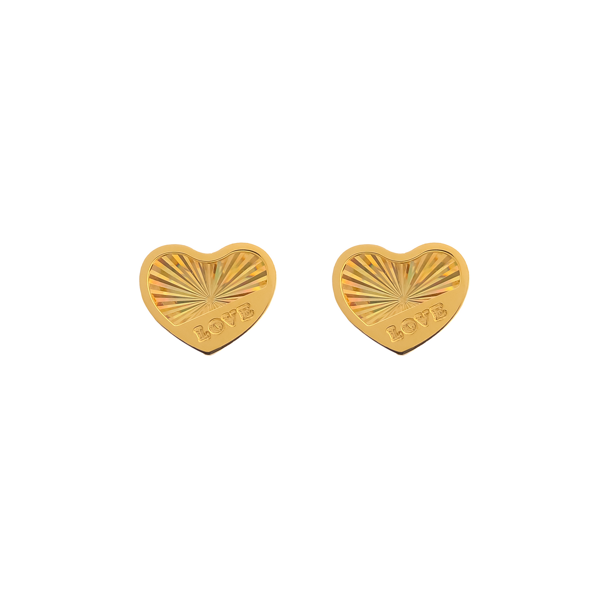 22K Gold Rainbow Love Earrings