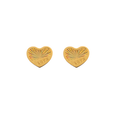 22K Gold Rainbow Love Earrings