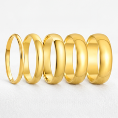 22K Gold Dome Wedding Band