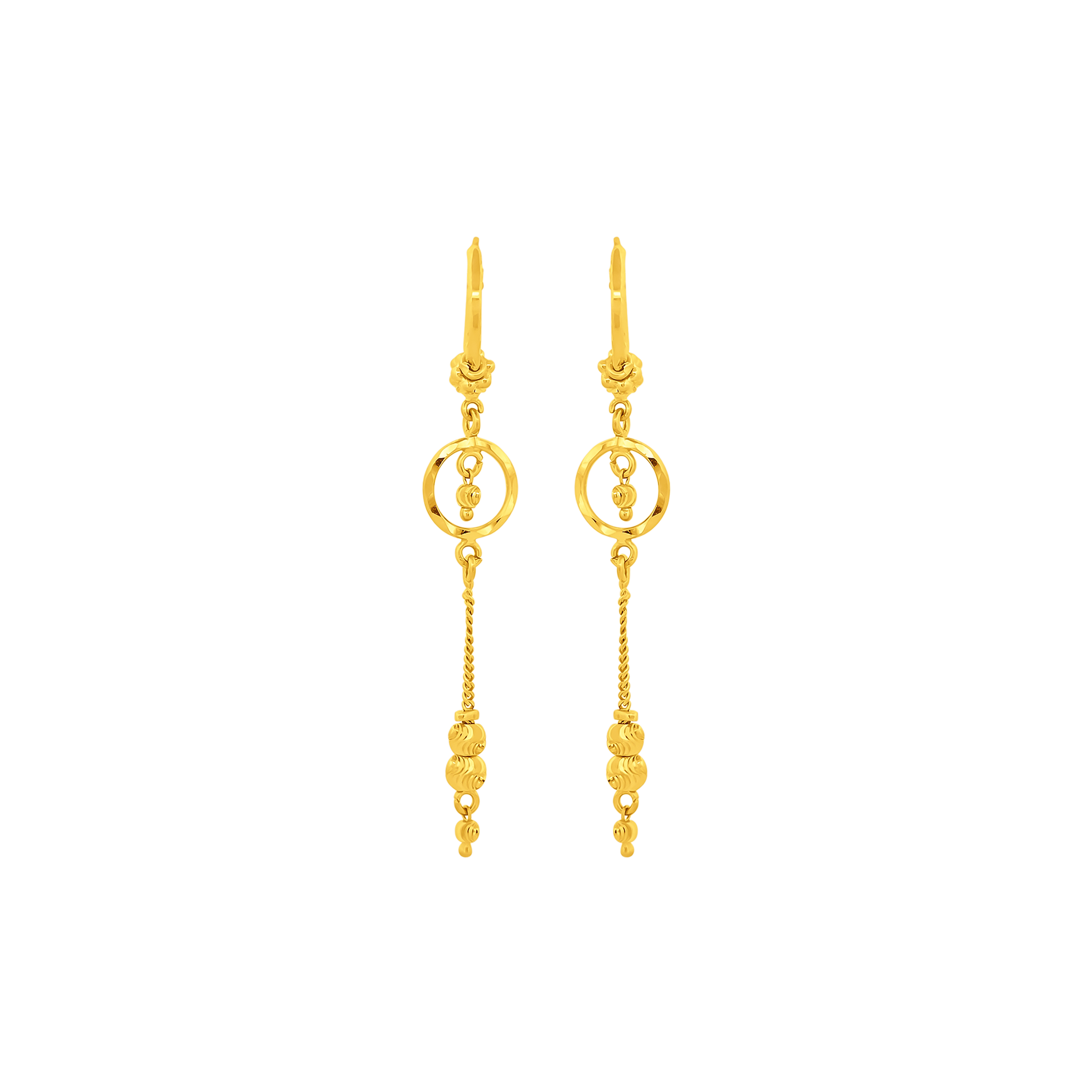 22K Gold Drop Earrings