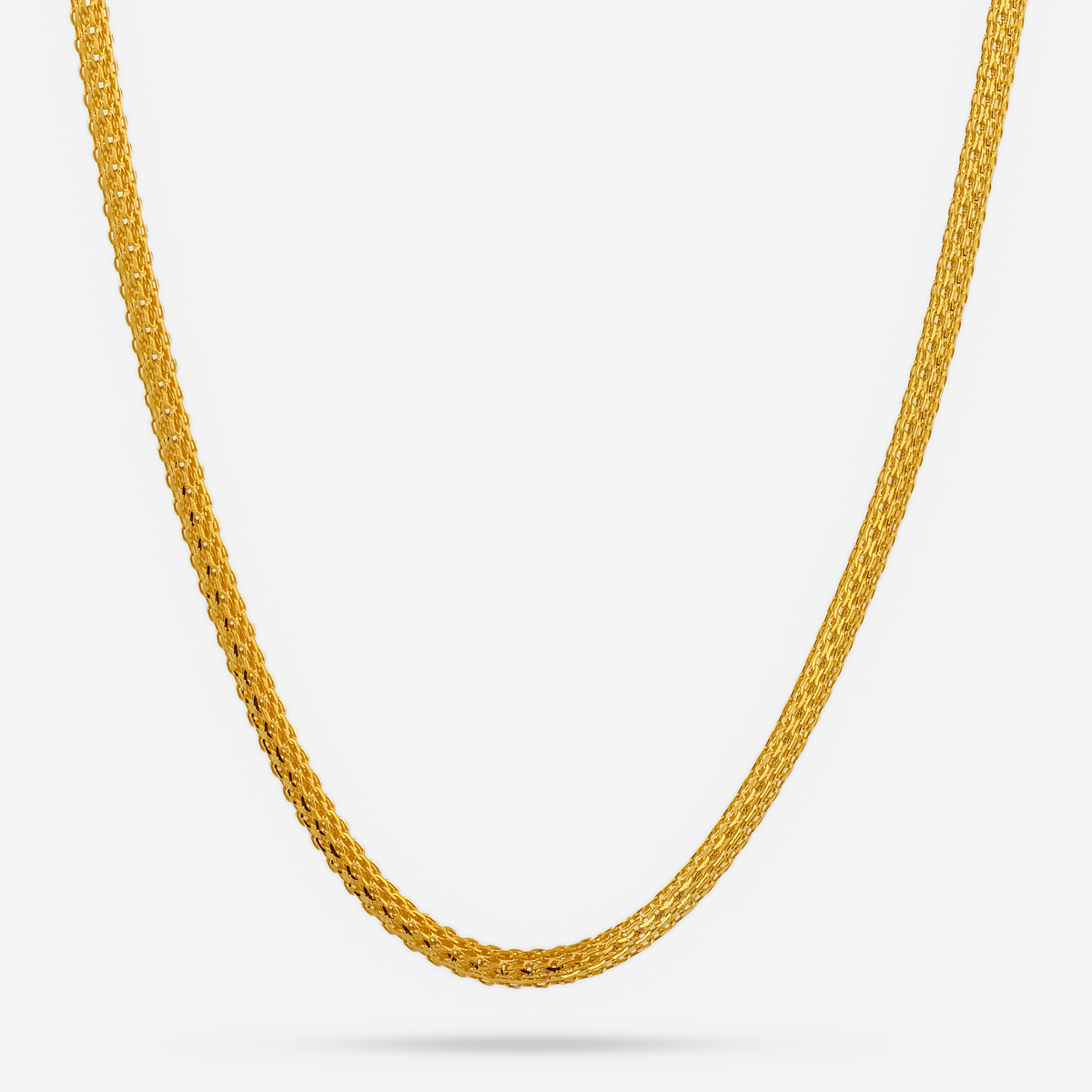 22K Gold Round Chain - 17"