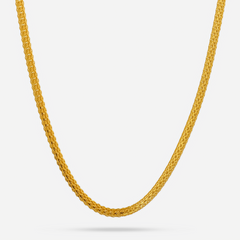22K Gold Round Chain - 17"