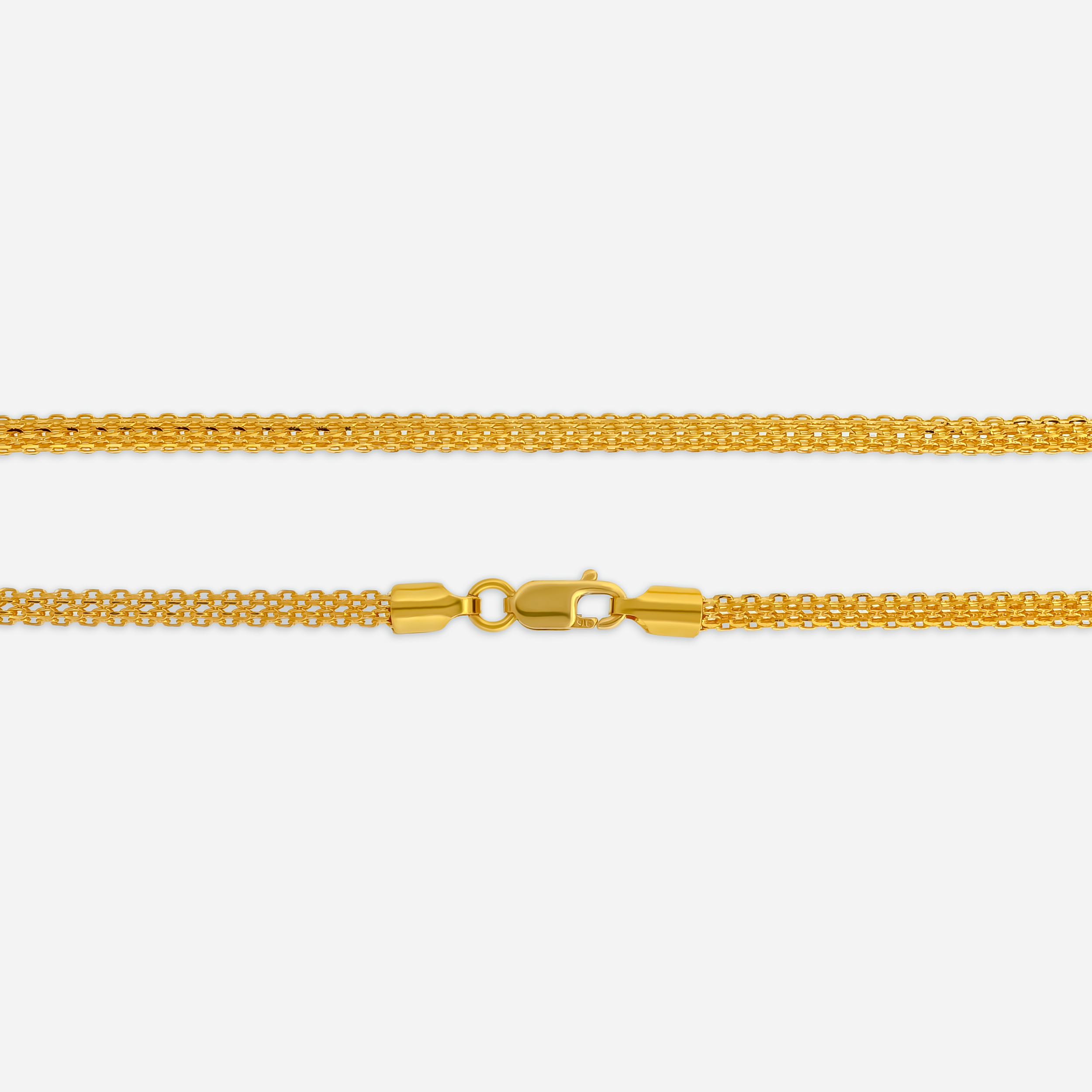 22K Gold Round Chain - 17"