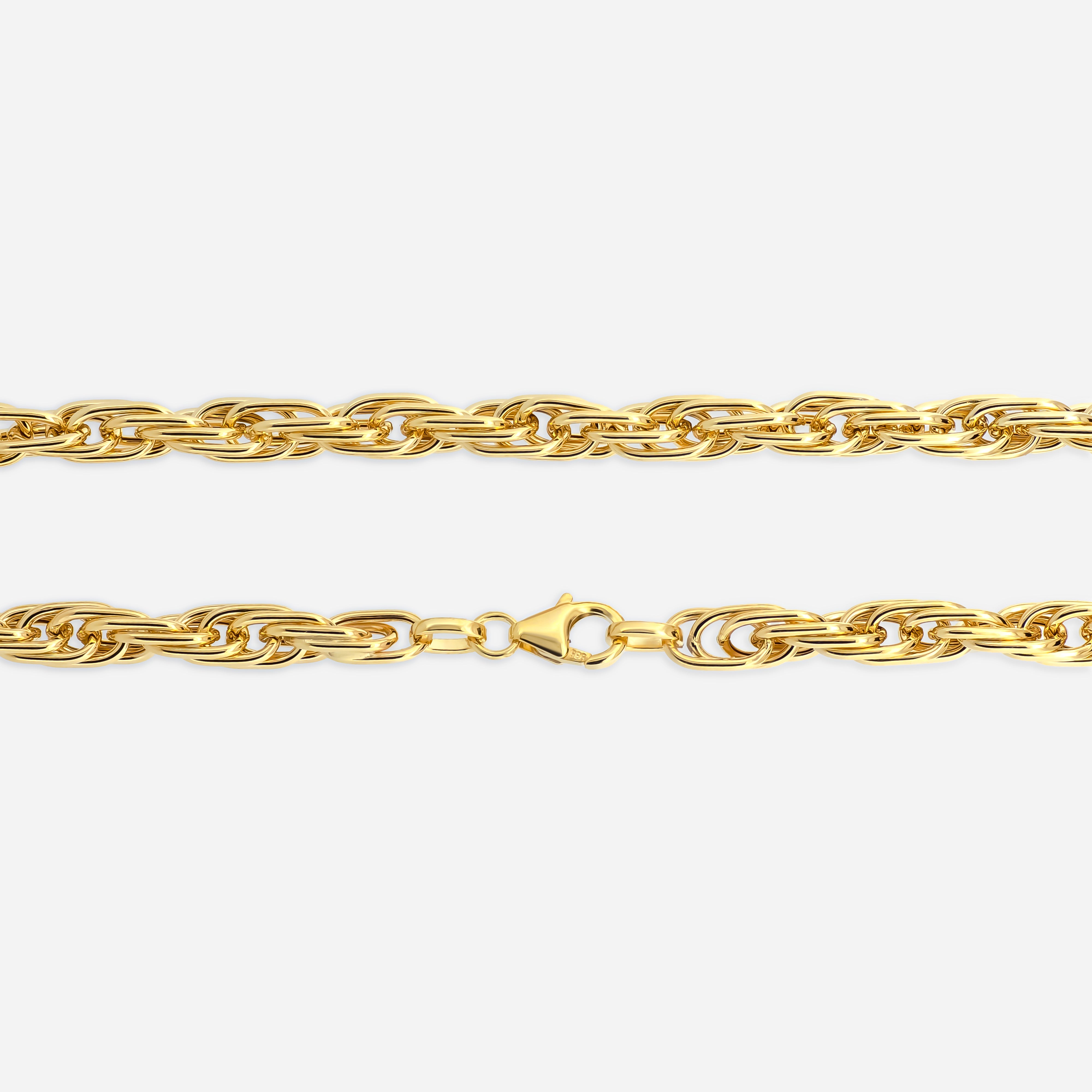 14K Gold Thick Rope Chain - 18"