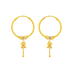 22K Gold Charming  Bali Earrings