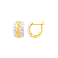 22K Gold  Duo-Tone Clip-On Earrings